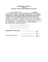 Work Shop Membership Contract